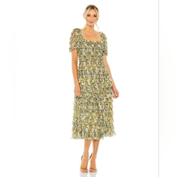 Mac Duggal Dresses & Skirts - Mac Duggal 8232 Square Neckline Ruffle Dress